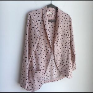 Elodie blush oversized blazer